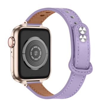 Apple Watch Series 8 (41 mm) klokkerem i ekte skinn - Lyselilla