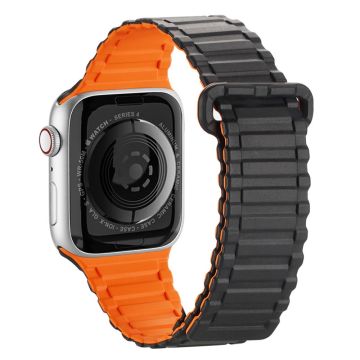 DUX DUCIS Apple Watch Series 8 (41 mm) klokkerem i silikon - Svart / Oransje