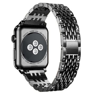 Apple Watch Series 8 (41 mm) klokkerem med rhinestone-dekor - Svart