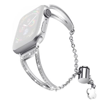 Apple Watch Series 8 (41 mm) klokkerem med kul rhinestone-dekor - Sølv