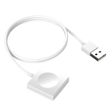 1 m Apple Watch (45 mm) USB magnetisk ladestasjonskabel - Hvit