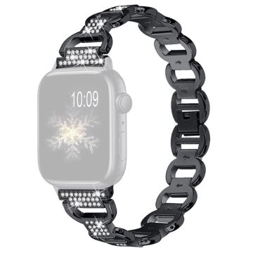 Apple Watch Series 8 (41 mm) klokkerem med rhinestone-dekor - Svart