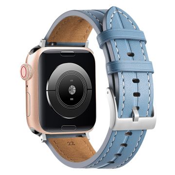 Apple Watch Series 8 (41 mm) klokkerem i ekte skinn - Blå