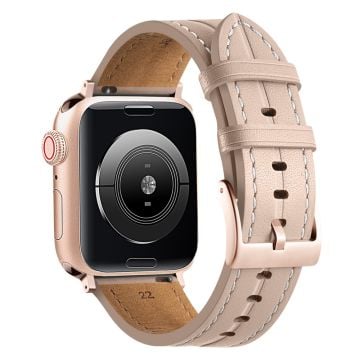 Apple Watch Series 8 (41 mm) klokkerem i ekte skinn - Lyserosa