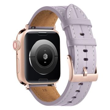 Apple Watch Series 8 (41 mm) klokkerem i ekte skinn - Lilla