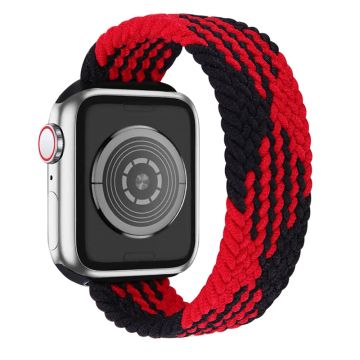 Apple Watch Series 8 (41 mm) elastisk vevd klokkerem - Svart + Svart