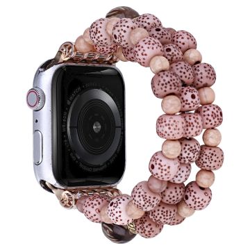 Apple Watch Series 8 (41 mm) bodhi-formet klokkerem i perlestil - Rosa