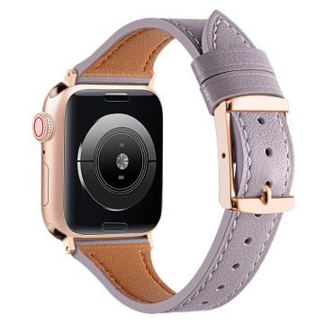 Apple Watch Series 8 (41 mm) klokkerem i ekte skinn - Lilla