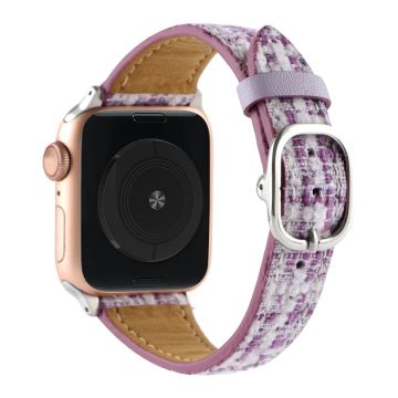 Apple Watch Series 8 (41 mm) plysjrem i gitterstil - Lilla