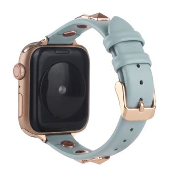 Ekte lærrem til Apple Watch Series 8 (41 mm) - Babyblå