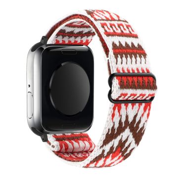 Apple Watch Series 8 (41 mm) elastisk nylonrem med kult mønster - Rødbrun Trekant