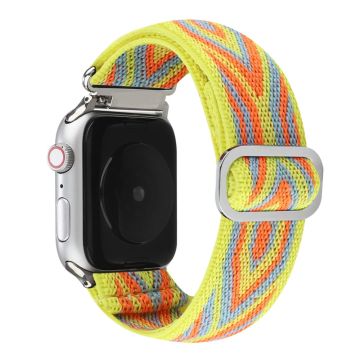 Apple Watch Series 8 (41 mm) elastisk nylonrem med kreativt mønster - Tribal Gul / Oransje