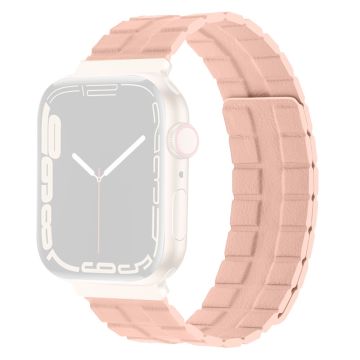 Apple Watch Series 8 (41 mm) Rem i ekte skinn - Rosa