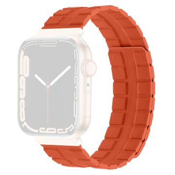 Apple Watch Series 8 (41 mm) Rem i ekte skinn - Oransje