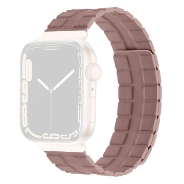 Apple Watch Series 8 (41 mm) Rem i ekte skinn - Rosa Rose