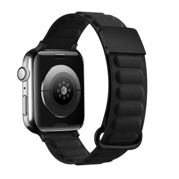 Apple Watch Series 8 (41 mm) Rem i ekte skinn - Svart