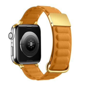 Apple Watch Series 8 (41 mm) Rem i ekte skinn - Oransje