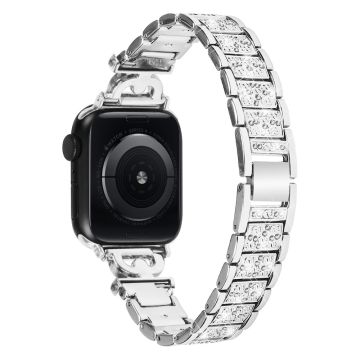 Apple Watch Series 8 (41 mm) strassdekorert rem i rustfritt stål - Sølv