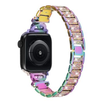 Apple Watch Series 8 (41 mm) strassdekorert rem i rustfritt stål - Flerfarget