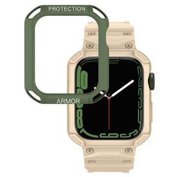 Apple Watch Series 8 (41 mm) rem med deksel - Militærgrønn / Beige