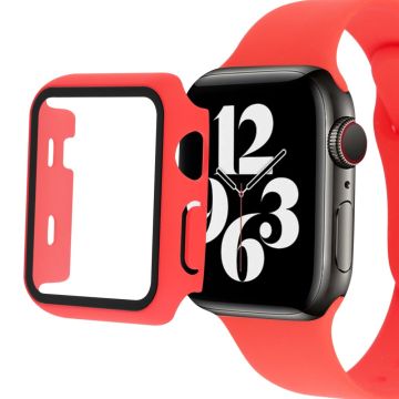 Apple Watch SE 2022 (40 mm) deksel med skjermbeskytter i herdet glass - Rød