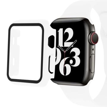 Apple Watch SE 2022 (40 mm) deksel med skjermbeskytter i herdet glass - Hvit