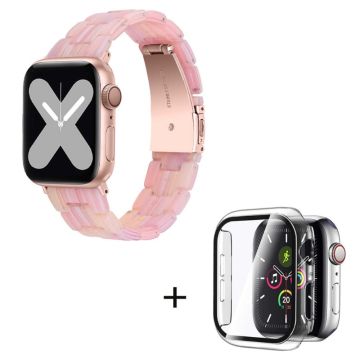 Apple Watch SE 2022 (40 mm) 3 perler i harpiksstil med klart deksel - Silke Rosa