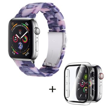 Apple Watch SE 2022 (40 mm) 3 perler i harpiksstil med klart deksel - Svart / Rosa