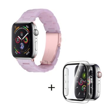 Apple Watch SE 2022 (40 mm) 3 perler i harpiksstil med klart deksel - Lyselilla