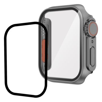 Apple Watch SE 2022 (40mm) / SE 40mm / 6 / 5 / 4 deksel med skjermbeskytter i herdet glass - Sølvgrå / Oransje