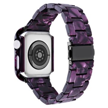 Resin-stil med integrert deksel for Apple Watch SE 2022 (40 mm) / SE / 6 / 5 / 4 - Lilla