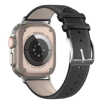 DUX DUCIS YS Apple Watch Series 9 41mm Cowhide skinnrem - Svart