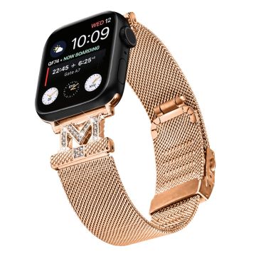 Apple Watch Series 9 41 mm M-formet metallrem - Rose Gull