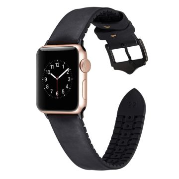 Apple Watch Series 4 40mm skinn belagt ur band - Svart