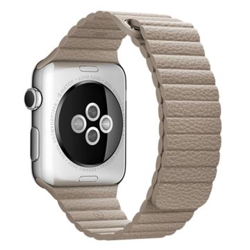 Apple Watch Series 4 40mm klokkereim av ekte skinn - khaki