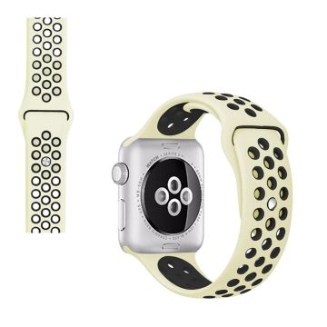 Apple Watch Series 5 / 4 40 mm klokkebånd med to farger - Beige / Svart