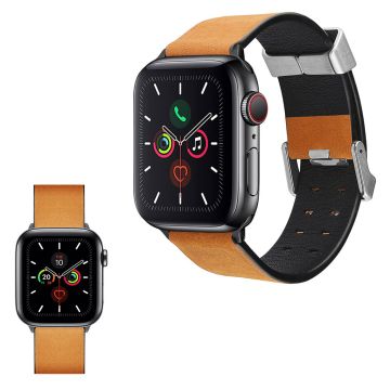 Apple Watch Series 5 / 4 40 mm unikt urarmbånd i ekte skinn - Gul