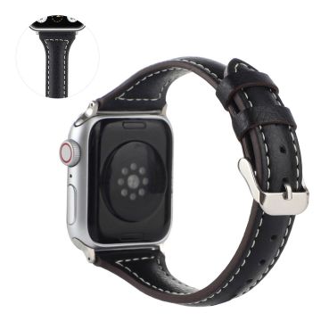 Apple Watch 40 mm klokkerem i litchi-teksturskinn - Svart