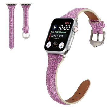 Apple Watch 40 mm klokkerem i glitterpudderskinn - Lilla