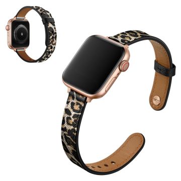 Apple Watch 40 mm klokkerem i ekte skinn - Leopard