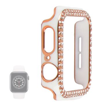 Apple Watch 40 mm tofarget strassdeksel - Hvit / Hvit