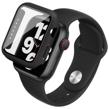 IMAK Apple Watch (40 mm) silikondeksel med klokkerem + herdet glass - Svart