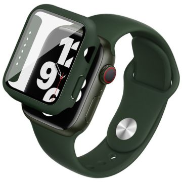 IMAK Apple Watch (40 mm) silikondeksel med klokkerem + herdet glass - Mørkegrønn