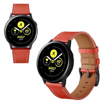 Samsung Galaxy Watch Active / Active 2 - 40mm / Active 2 - 44mm ekte skinn klokkereim - Rød