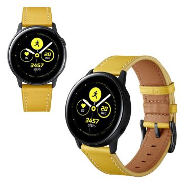 Samsung Galaxy Watch Active / Active 2 - 40mm / Active 2 - 44mm ekte skinn klokkereim - Gul