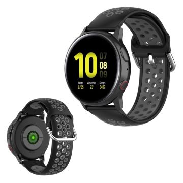 Samsung Galaxy Watch Active / Active 2 - 40mm / 44mm dual farge watch band - Svart / Grå