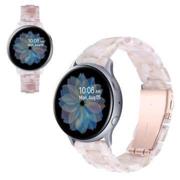 Samsung Galaxy Watch (42 mm) / Aktivt marmorlignende klokkerem - Rosa / Hvit