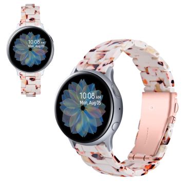 Samsung Galaxy Watch (42 mm) / Aktivt marmorlignende klokkerem - Hvit / Oransje