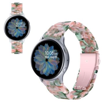 Samsung Galaxy Watch (42 mm) / Aktivt marmorlignende klokkerem - Rosa / Grønn