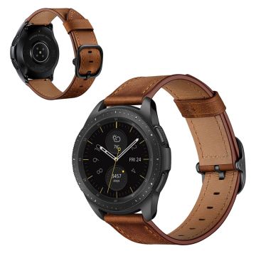 Samsung Galaxy Watch 3 (45 mm) / Watch (46 mm) cowhile skinnklokkearmbånd - Kaffe